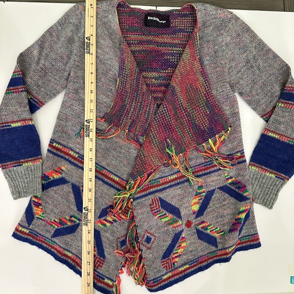 Rocks & Indigo Open cardigan with Aztec design Size Small - Picture 3 of 8